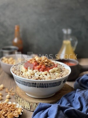 Egyptian koshary dish