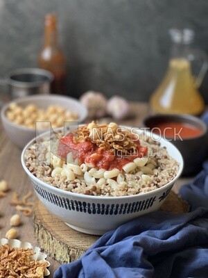 Egyptian koshary dish