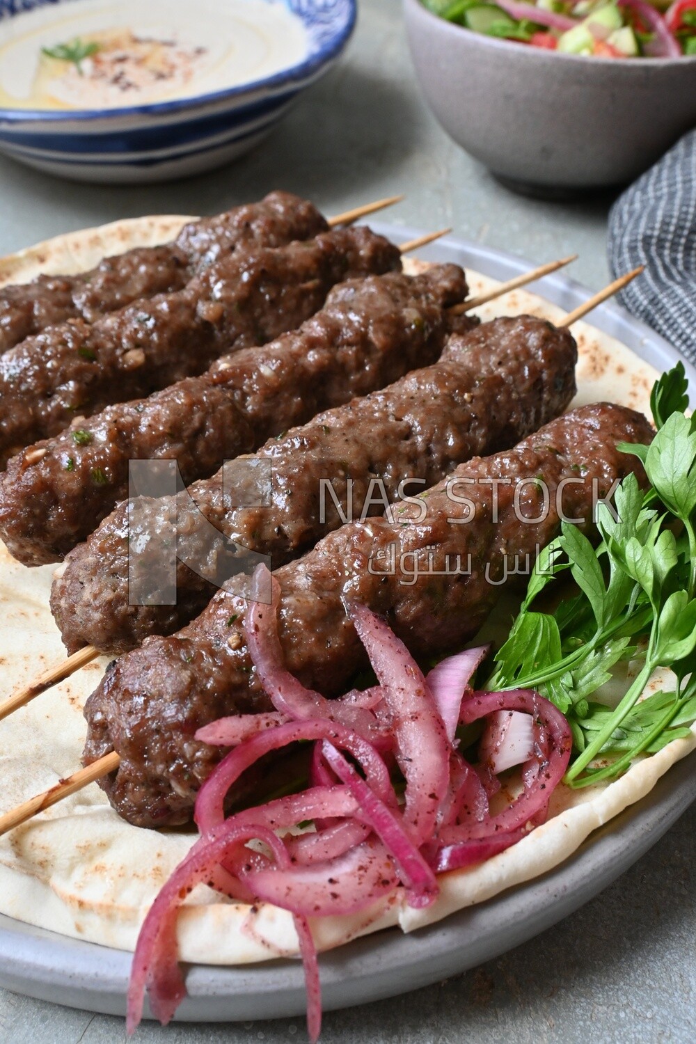 Dish with grilled kofta