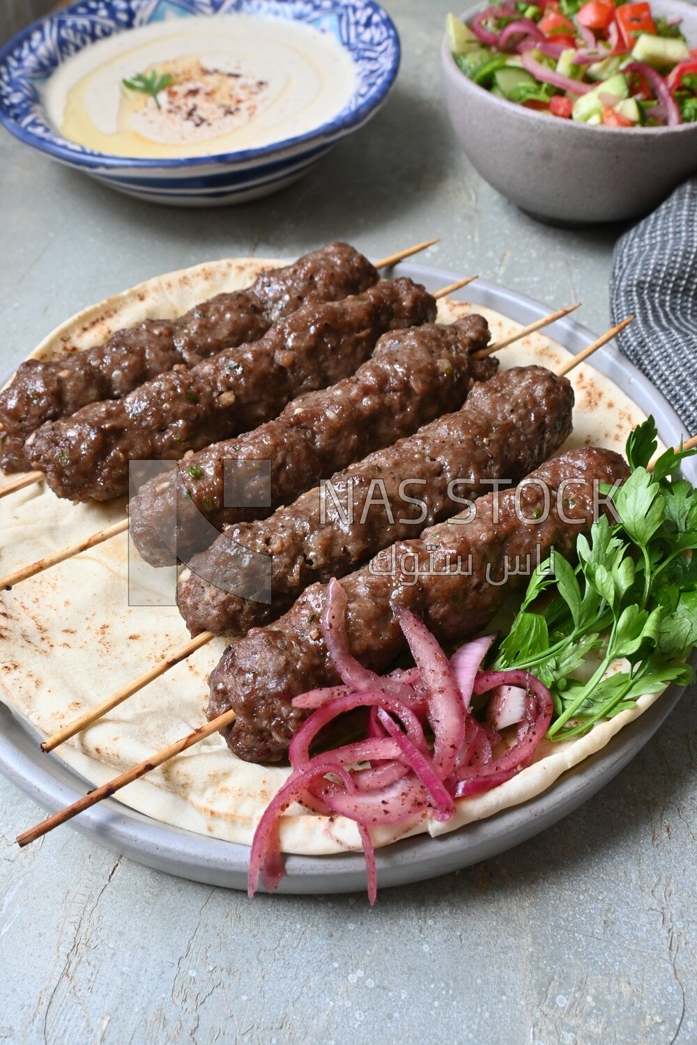 Dish with grilled kofta
