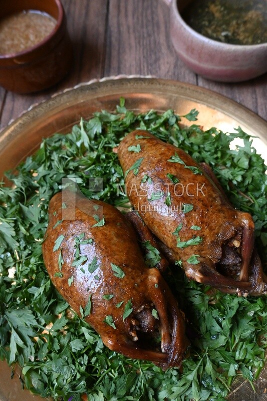 plate with stuffed pigeons