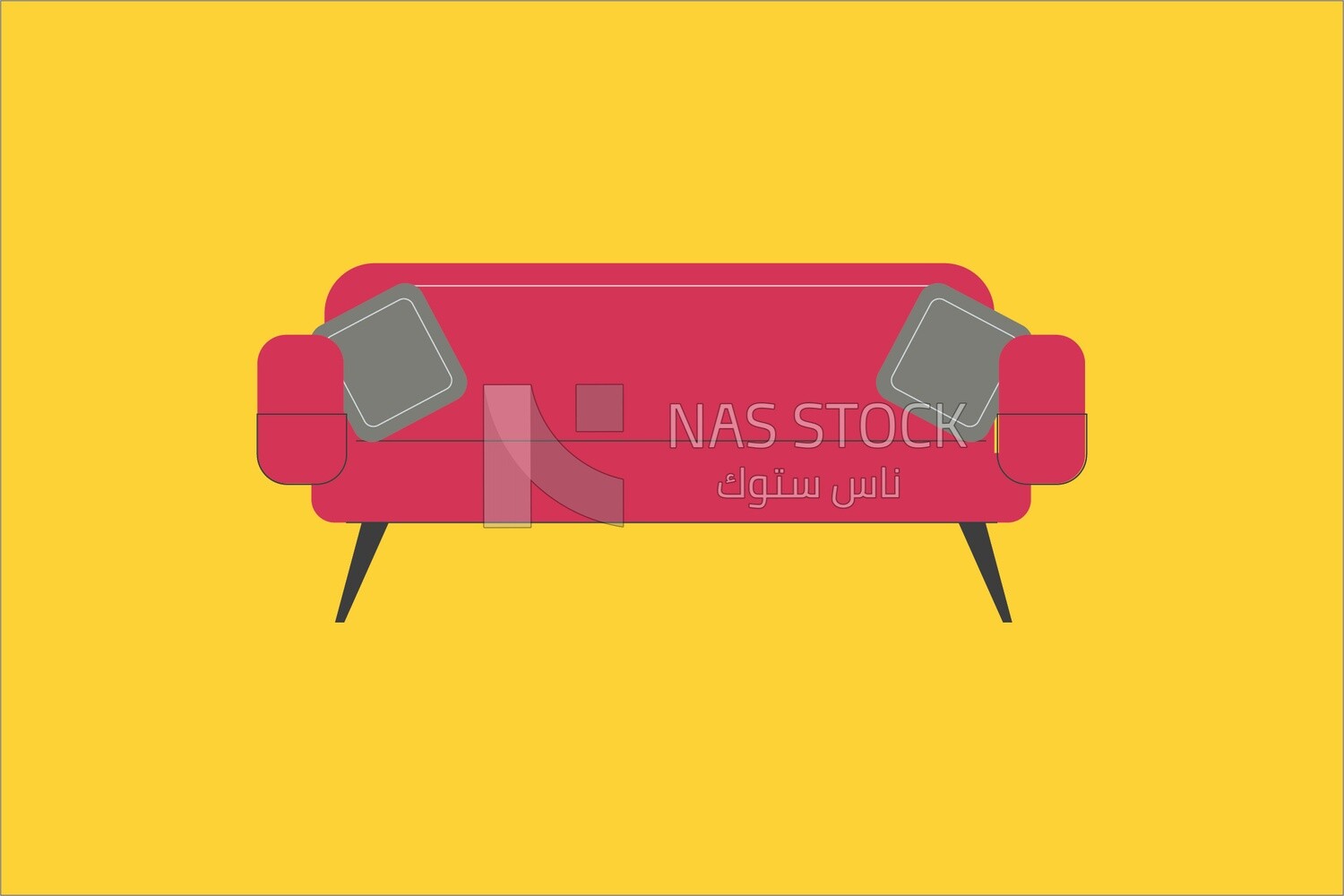 Red sofa