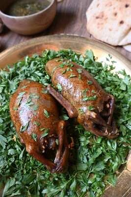 plate with stuffed pigeons