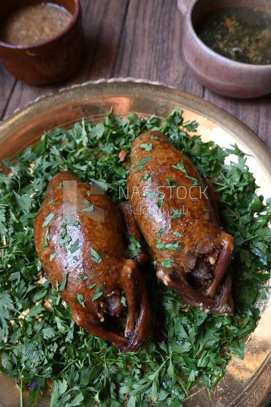 plate with stuffed pigeons