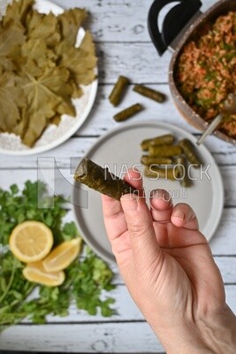 Grape leaves with lemon