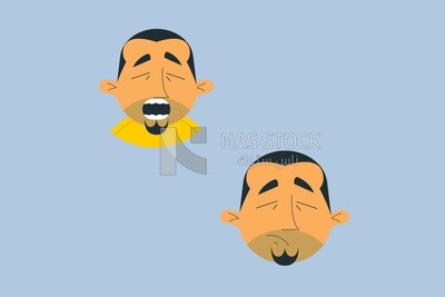 Man with different expressions
