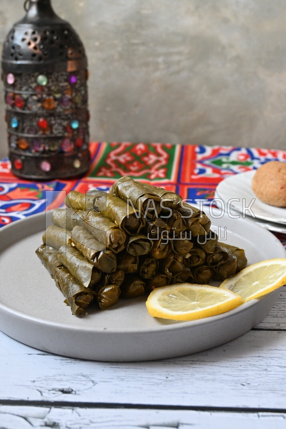 Grape leaves with lemon