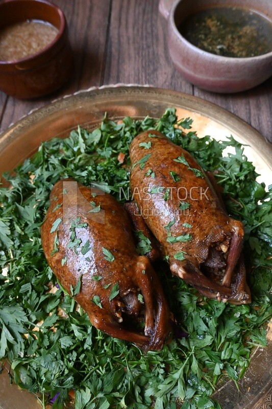 plate with stuffed pigeons.