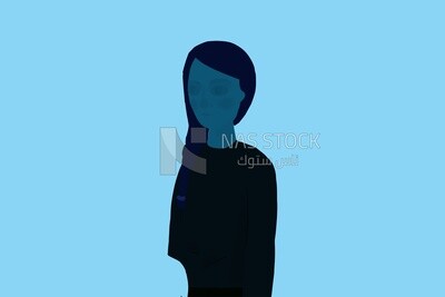 أمرأة بأعين مغمضة