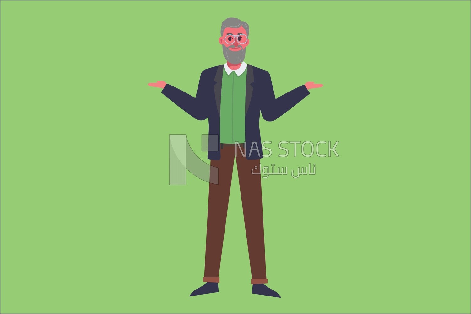 Man wearing a blue suit
