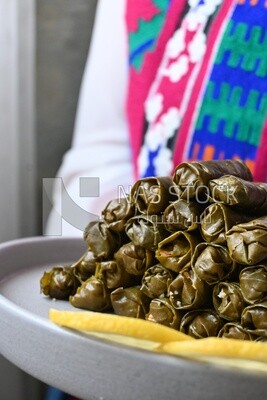 Grape leaves with lemon