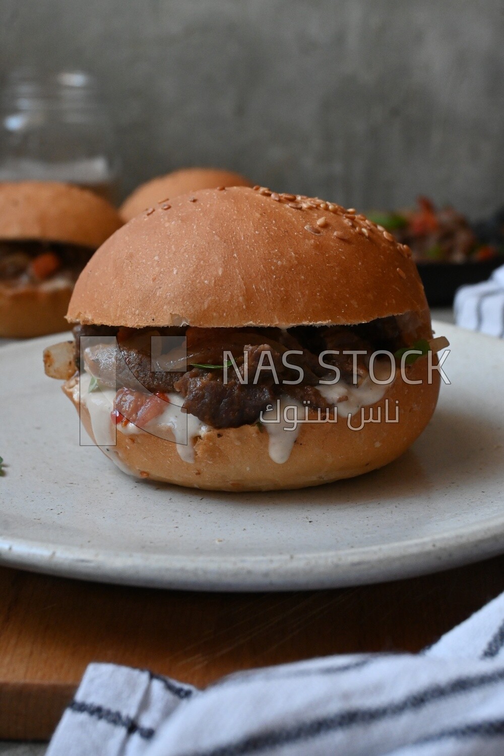Delicious beef shawarma sandwiches, delicious fast food meals, Arabic restaurants, delicious food recipes, delicious food, shawarma sandwich