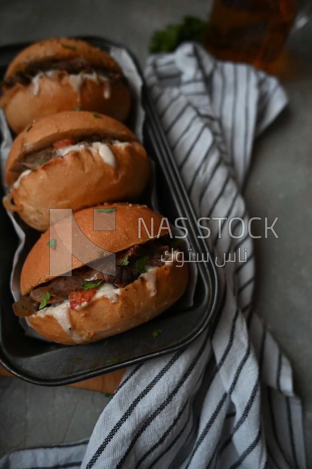 Delicious beef shawarma sandwiches, delicious fast food meals, Arabic restaurants, delicious food recipes, delicious food, shawarma sandwich