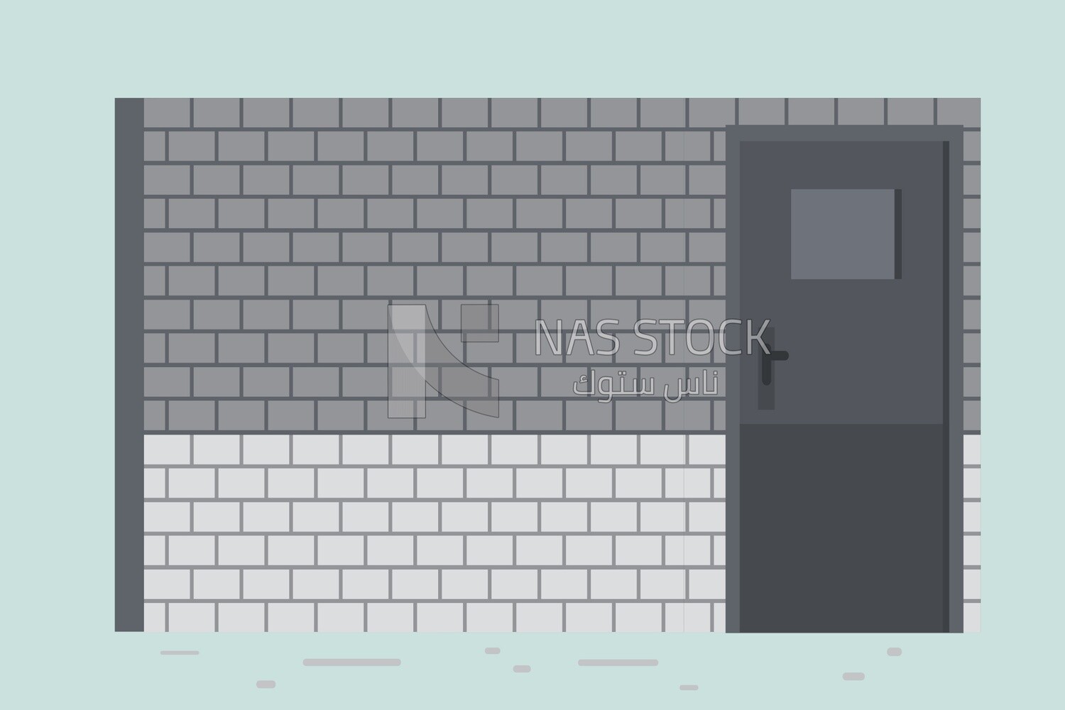 Wall with door background