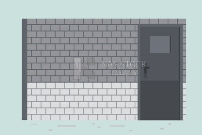 Wall with door background