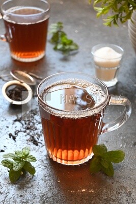 Cup of tea with steam