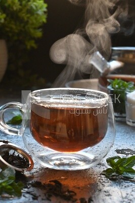 Cup of tea with steam