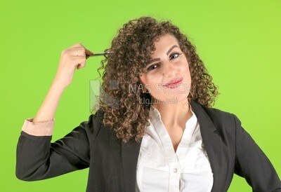 A woman wearing casual clothes