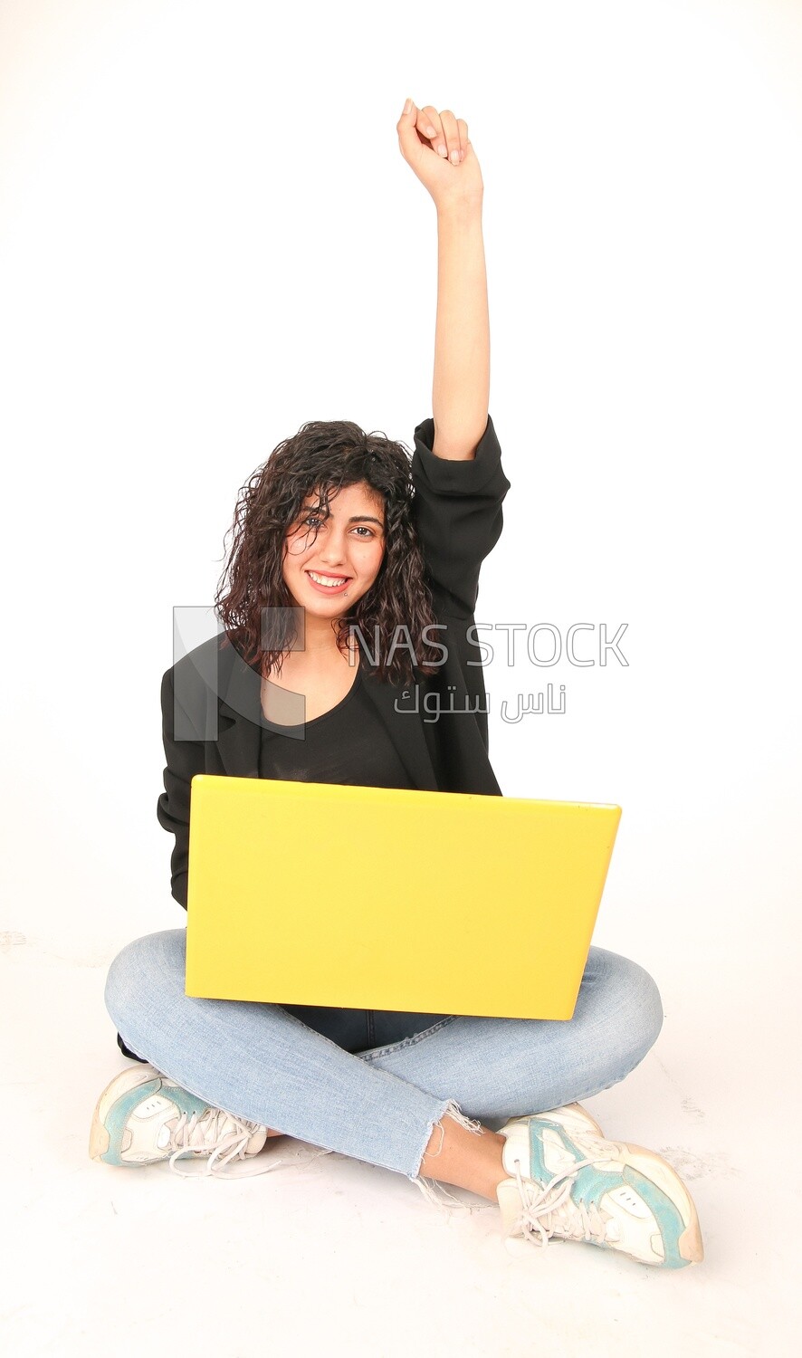 A woman wearing casual clothes