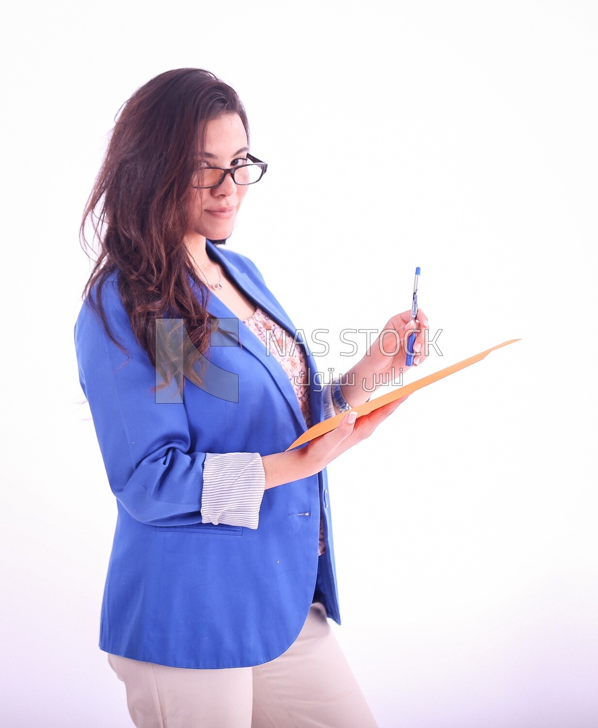A woman wearing casual clothes