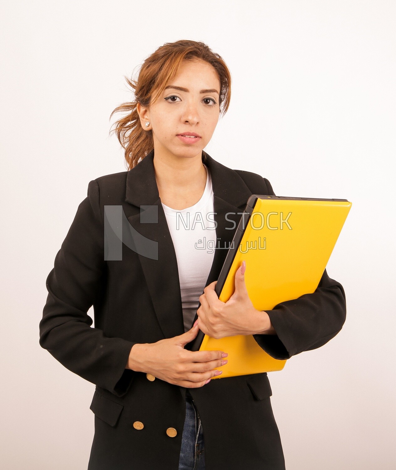 A woman wearing casual clothes