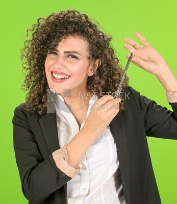 A woman wearing casual clothes