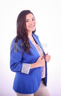 A woman wearing casual clothes