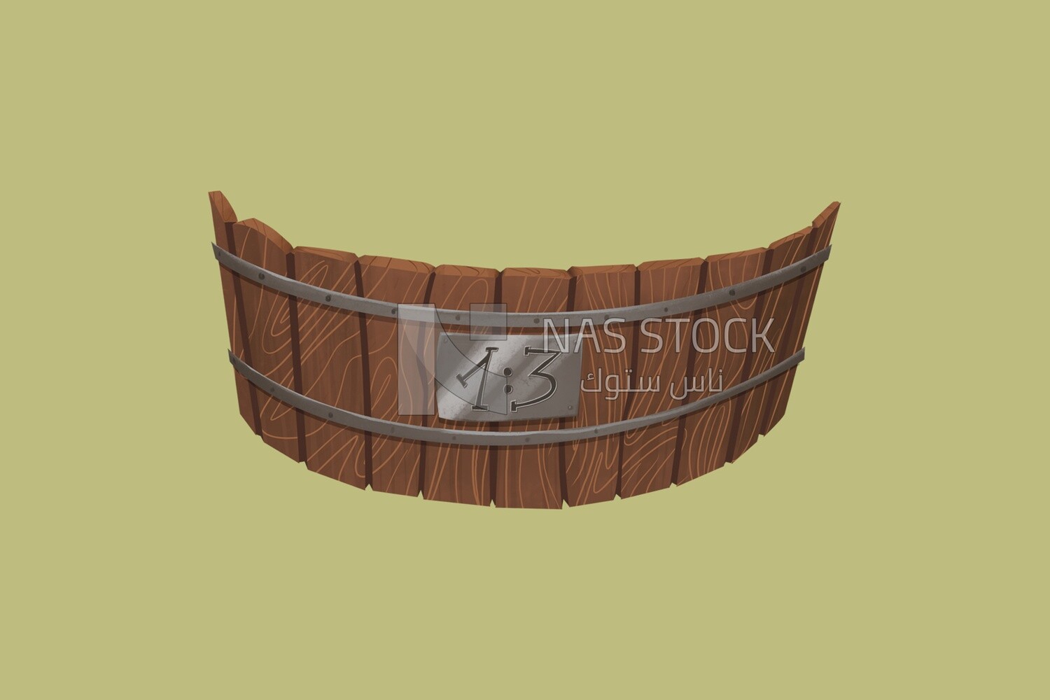 Wooden bucket
