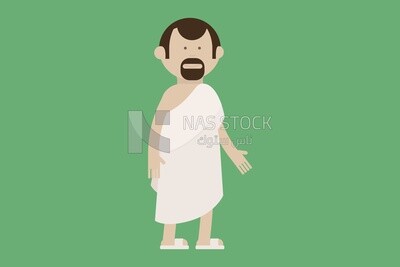 Man in Ihram clothes