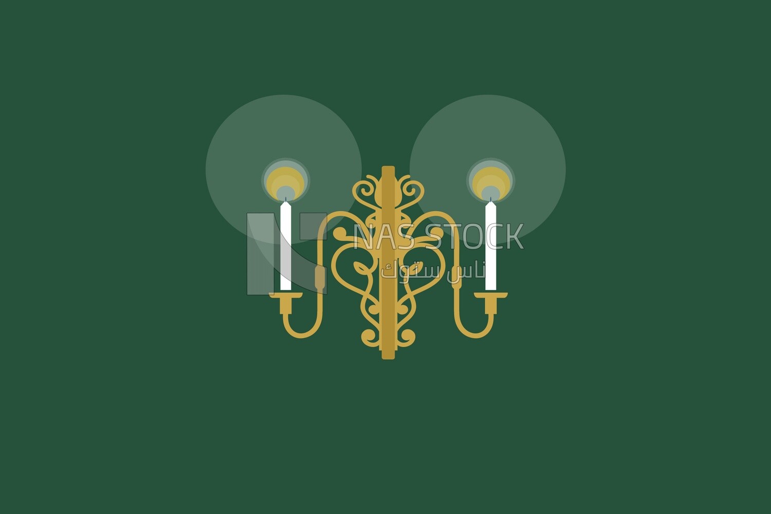 Golden chandelier