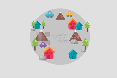 Houses and trees