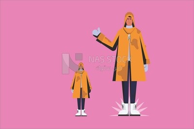 Man wearing a raincoat
