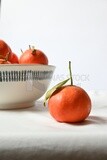 Tangerine slices on a white background​