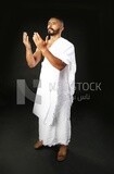 A man wearing an ihram dress