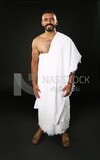 A man wearing an ihram dress