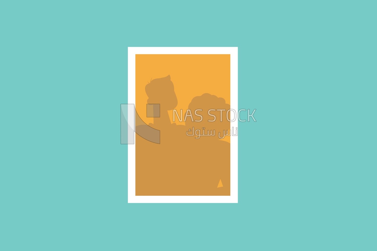 Frame with a family photo