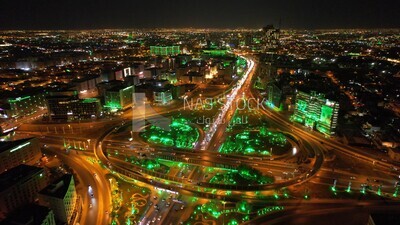 View of the city on the saudi national day