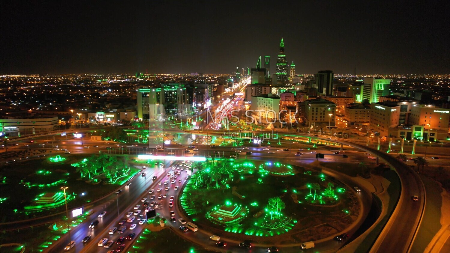 View of the city on the saudi national day