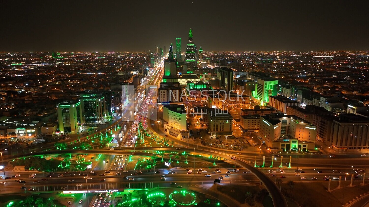 View of the city on the saudi national day