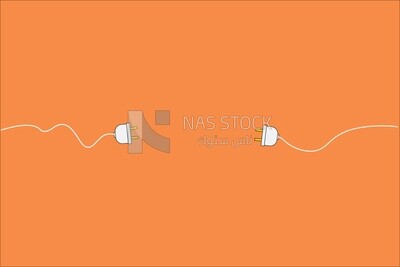 قابس كهرباء مع السلك