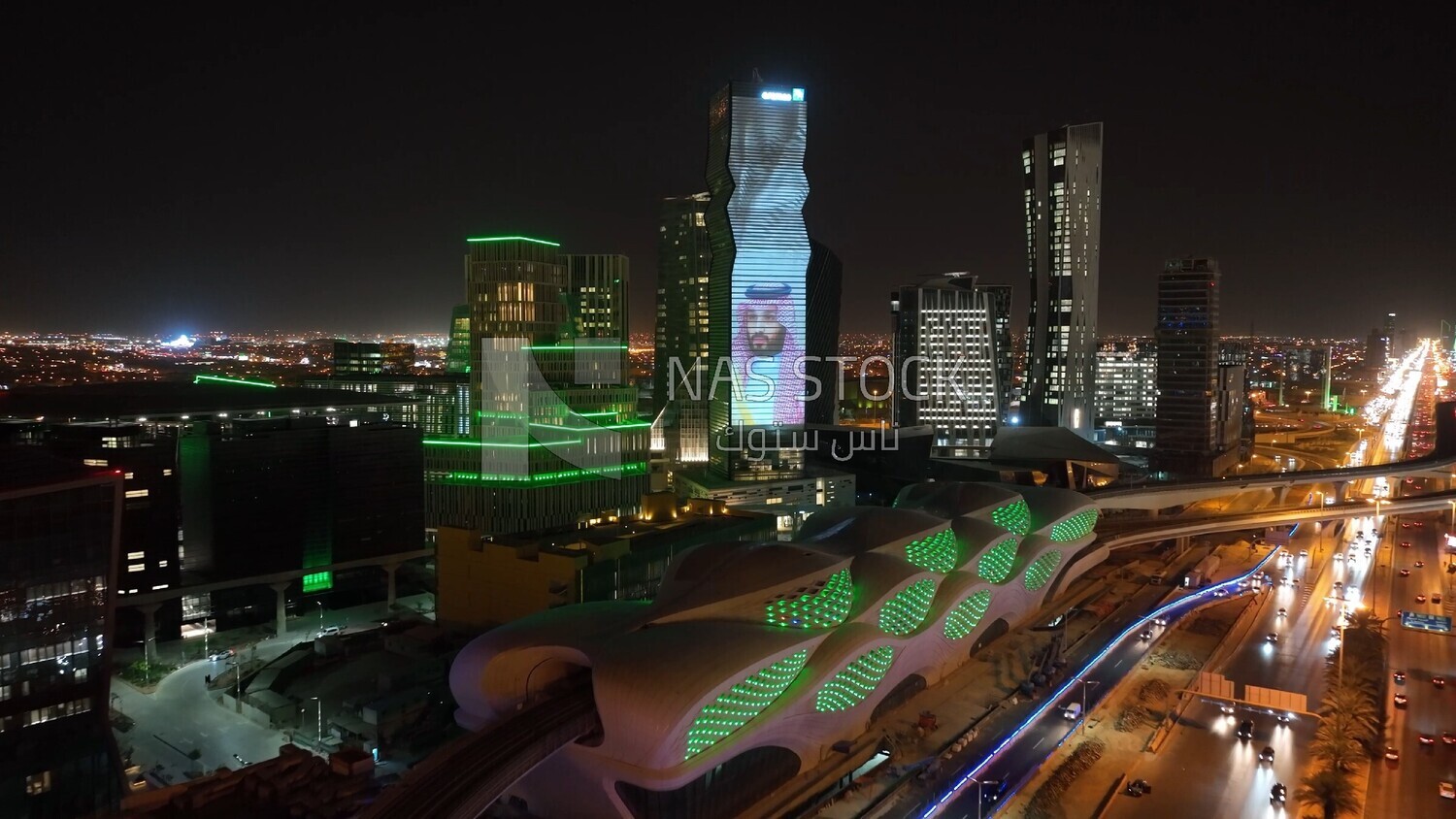 View of the city on the saudi national day