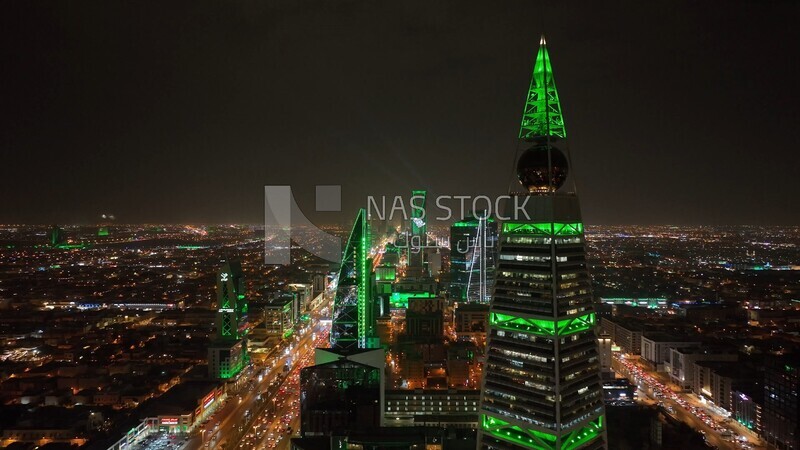 View of the city on the saudi national day