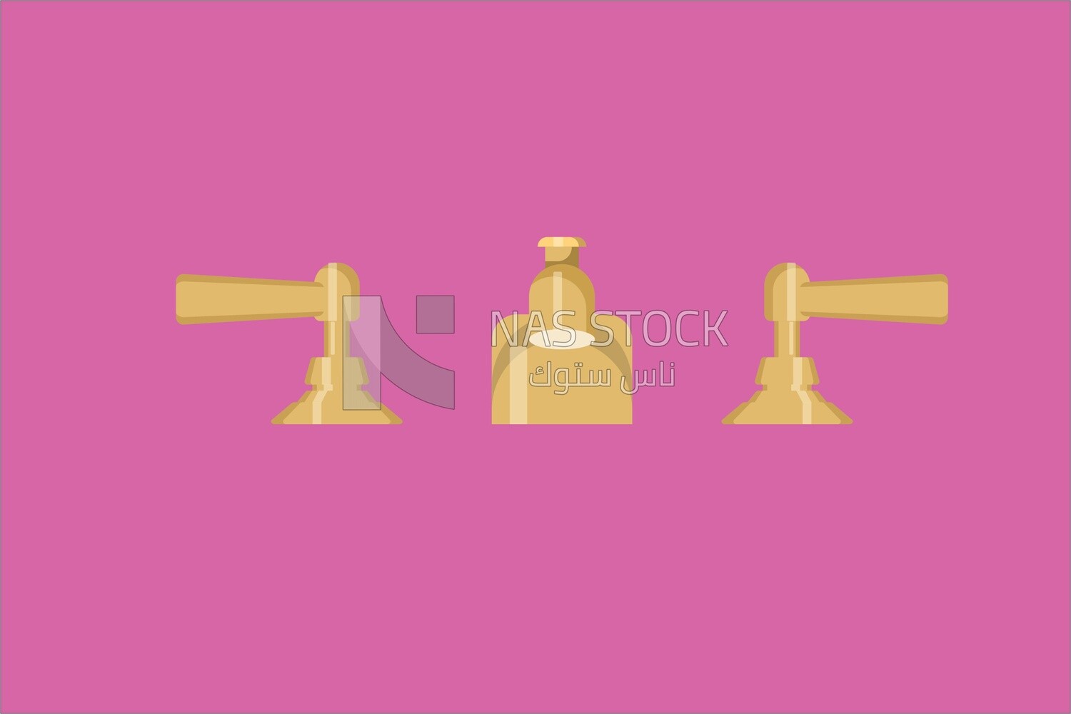 Model of brass water tap