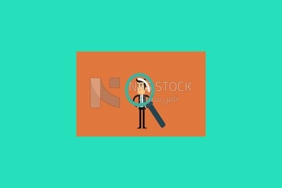 شخص تحت العدسة المكبرة