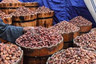 Egyptian grocery store that sells different types of dates