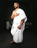 A man wearing an ihram dress