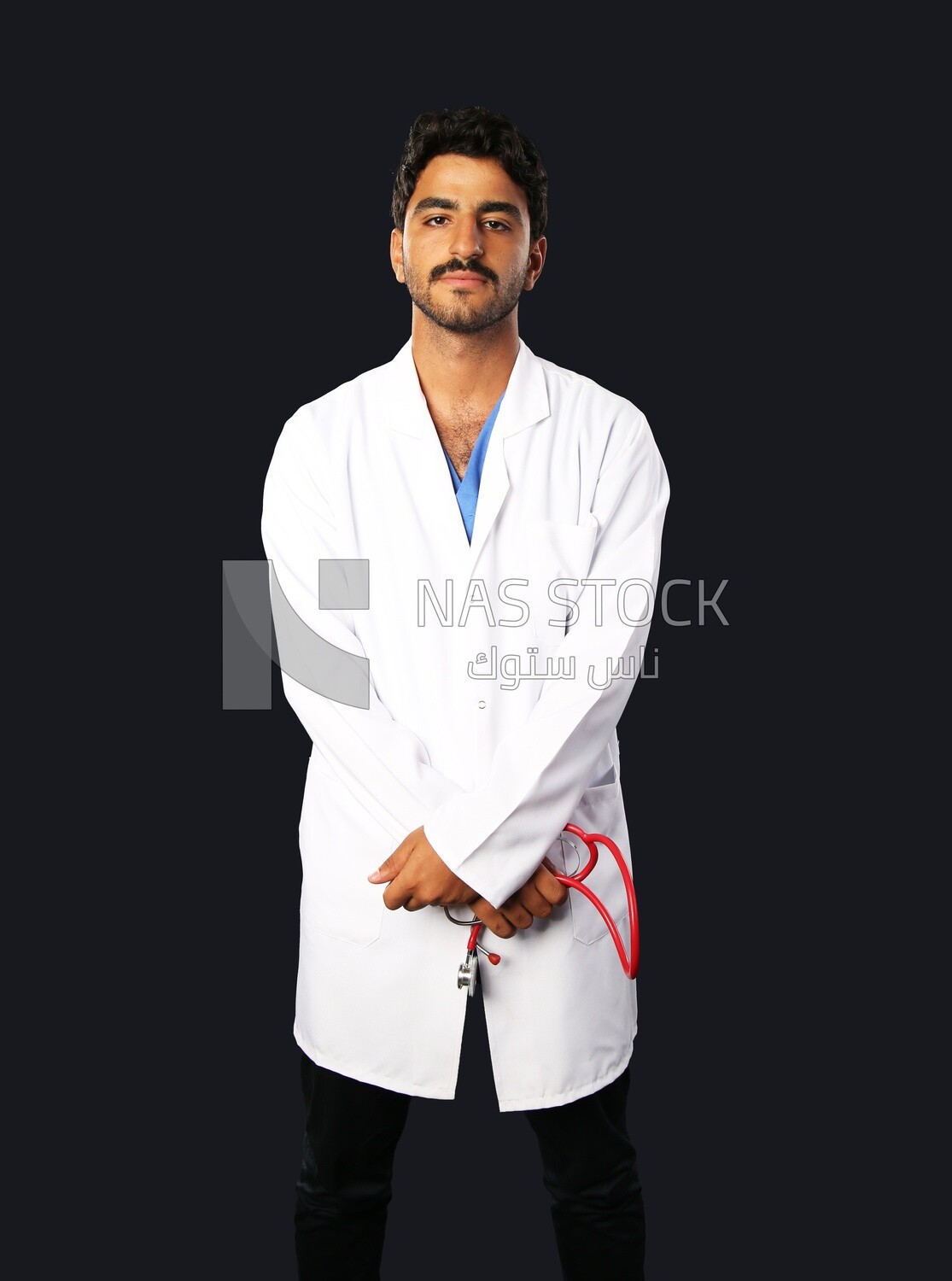 A man doctor with a stethoscope