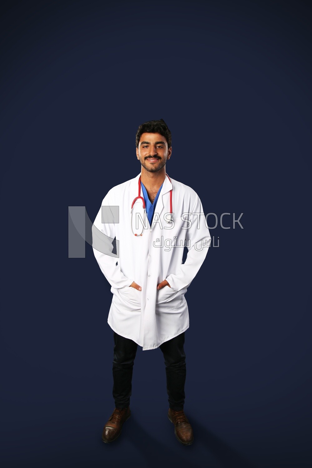 A man doctor with a stethoscope