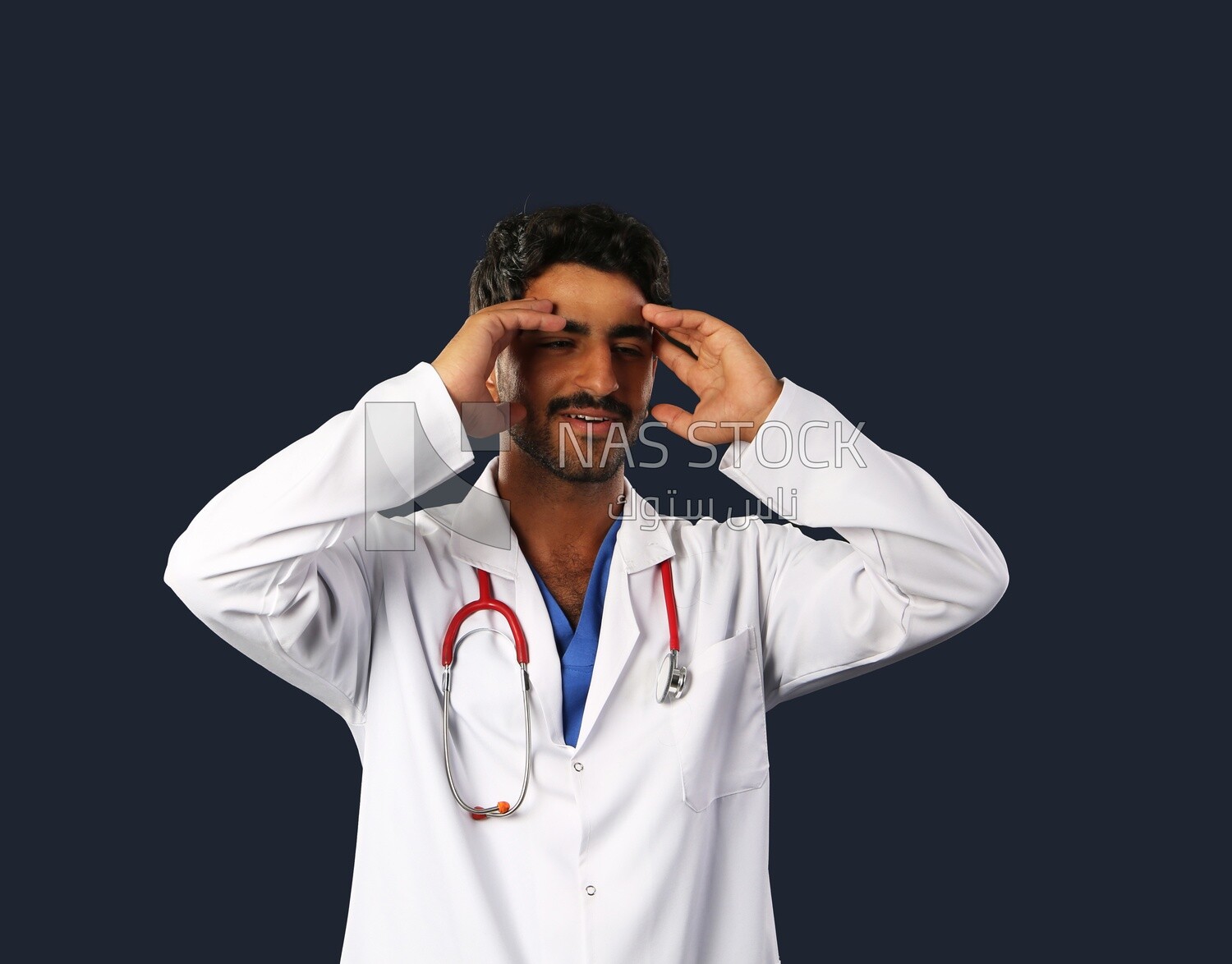 A man doctor with a stethoscope
