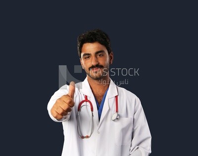 A man doctor with a stethoscope